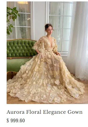 Aurora floral elegance gown